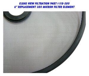 Detailed View of 6in 380 Micron Filter Element Screen P#118-380