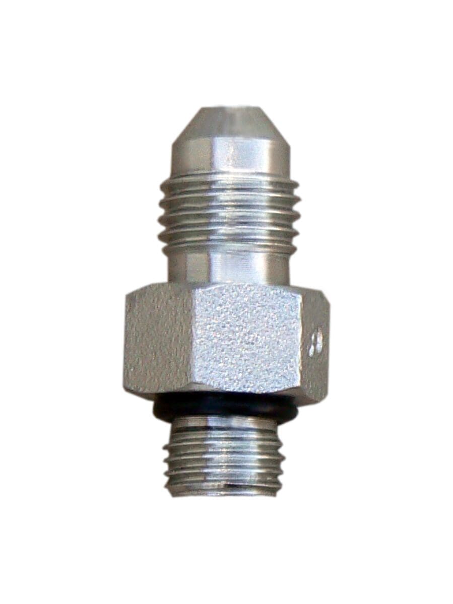 Stainless steel threaded hydraulic adapter with O-ring