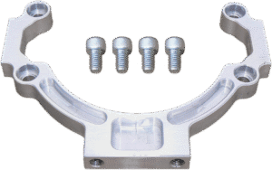 6in Straight Bracket only P# 175 Clear Anodized Image only (png)