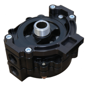 6" Filter Bracket mounted on ScrewOn P# 175-B Black Anodized Image only (png)