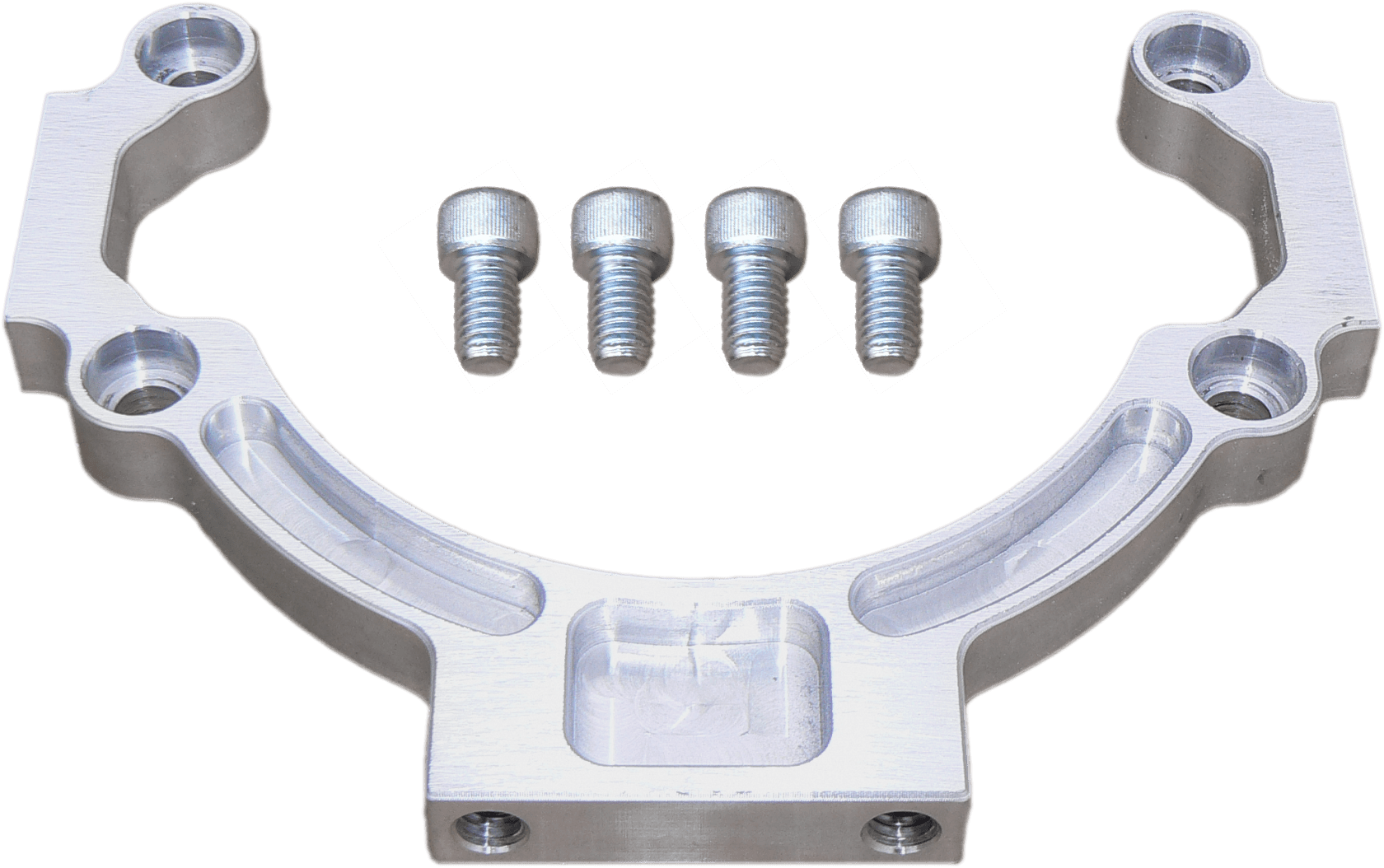6in Straight Bracket only P# 175 Clear Anodized Image only (png)