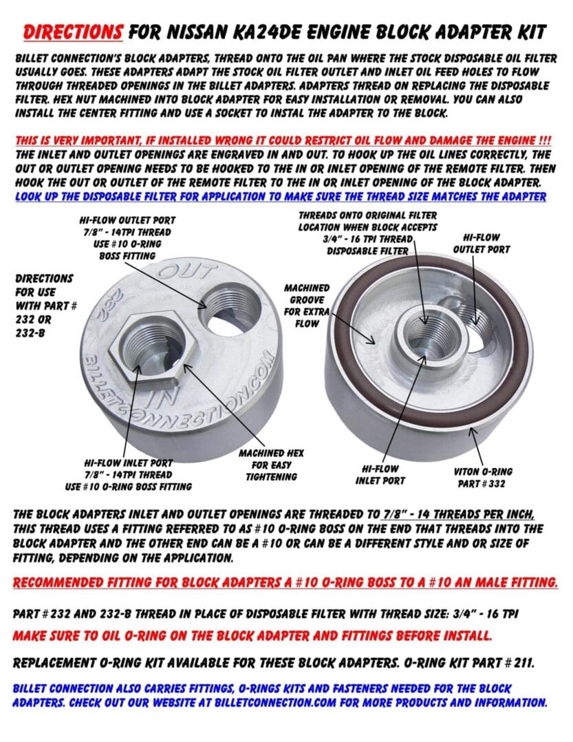Direction Page for Nissan Adapter P#232 (pdf))