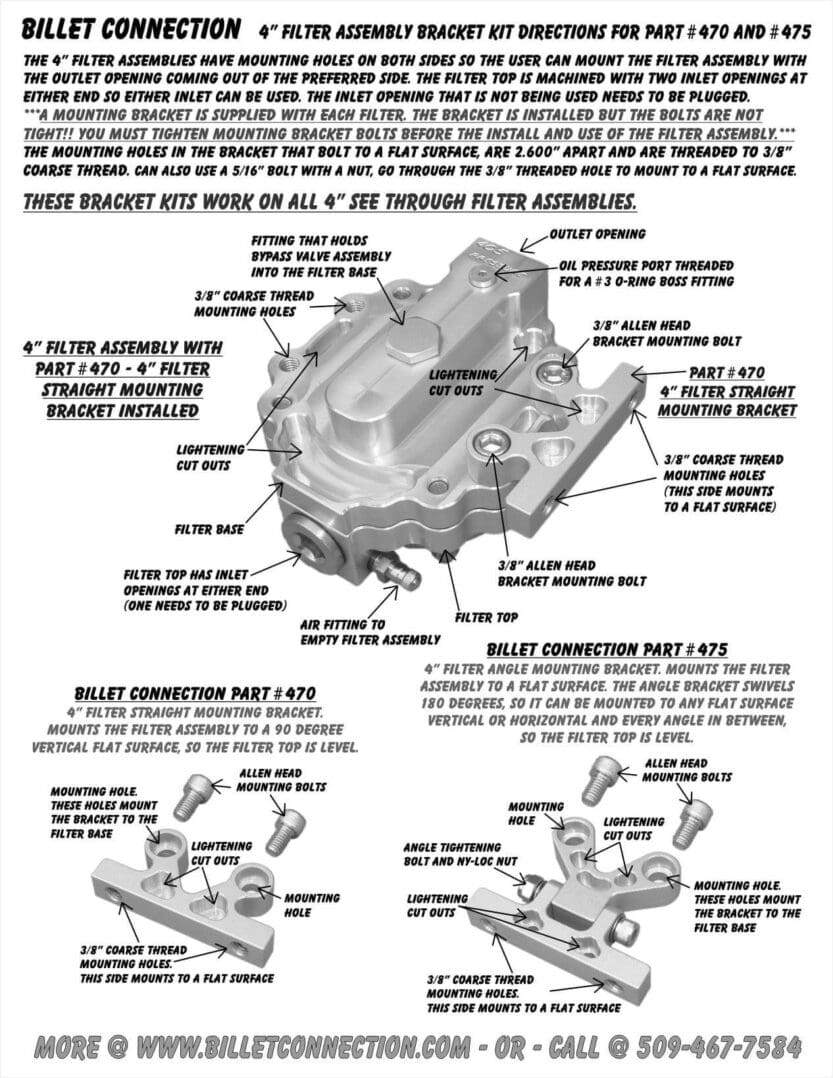 4" Filter Mounting Bracket Direction Pg 1-1 for P# 470 & 475 (jpeg)
