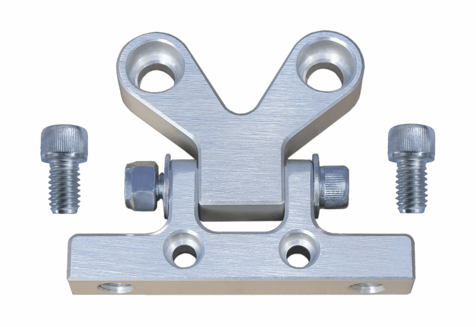 4in Angle Bracket w- Bolts P# 475 Clear Anodized Image only (png)
