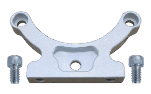 Aluminum semicircular mounting bracket with two bolts