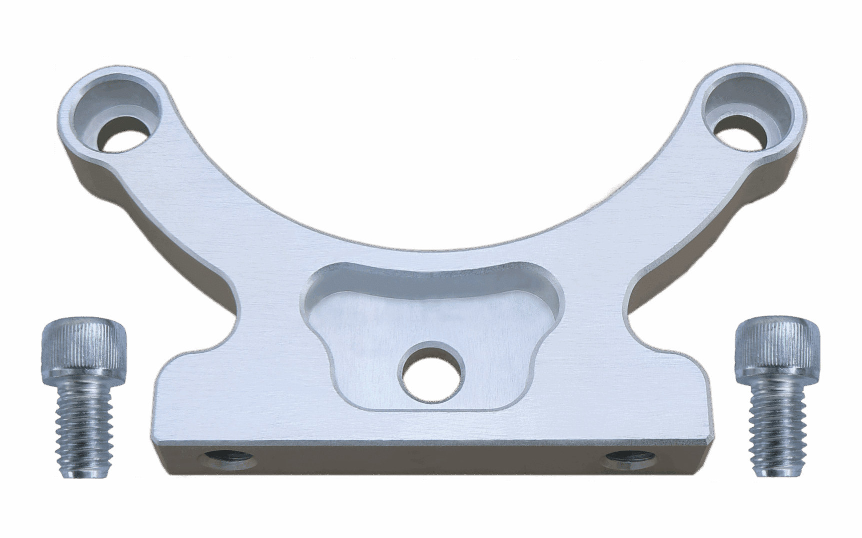 Aluminum semicircular mounting bracket with two bolts