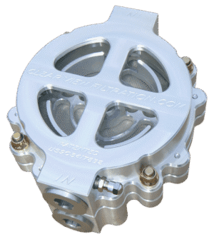 6in Dry Sump Filter P# 101-115 Clear Anodized Image only