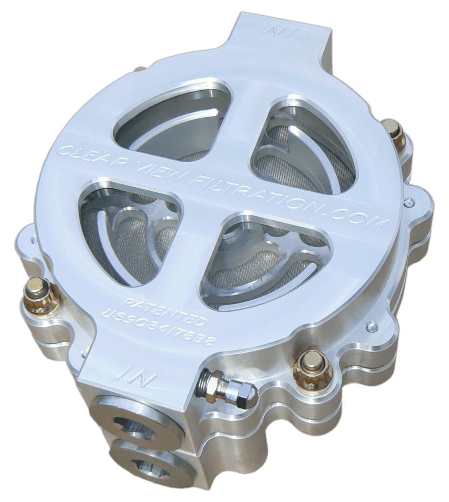 6in Dry Sump Filter P# 101-115 Clear Anodized Image only