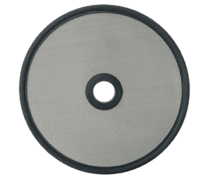 A 6" replacement element with 60 micron mesh, featuring a black outer rim and central hole.