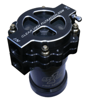 4in Flat Screw-On Filter P# 405-115-B Black Anodized Image only (png)