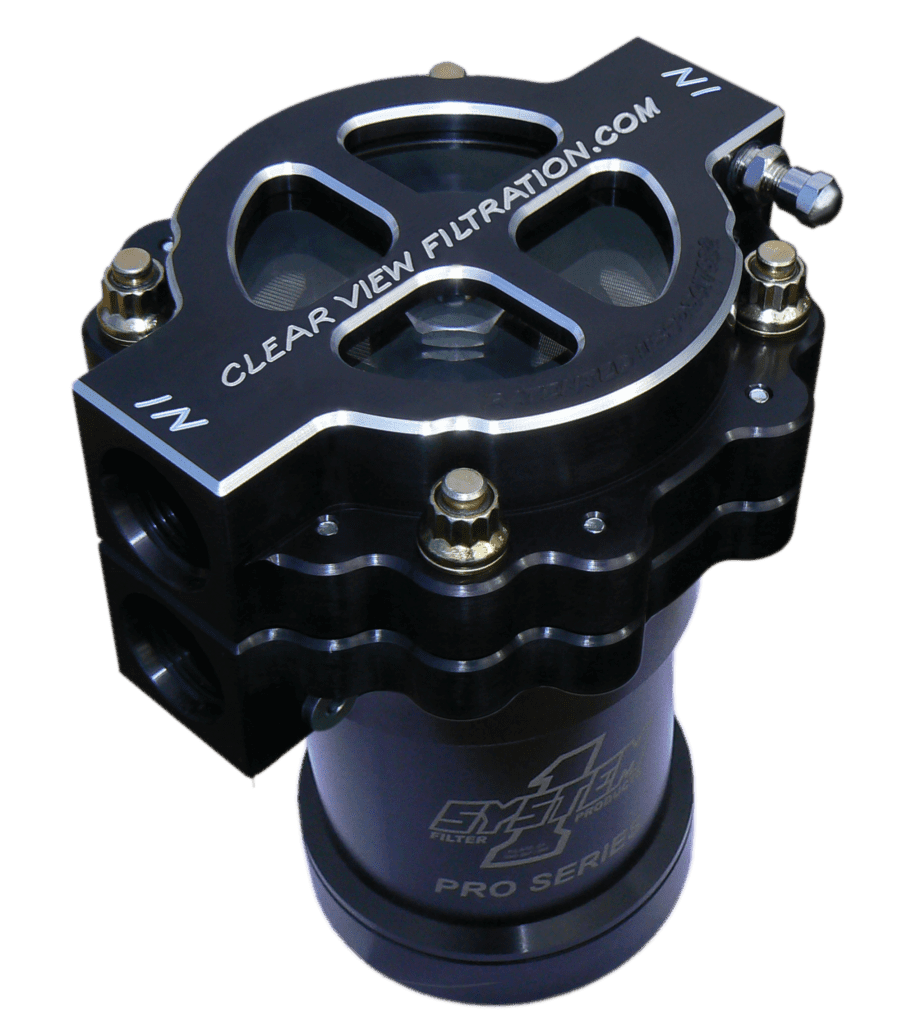 4in Flat Screw-On Filter P# 405-115-B Black Anodized Image only (png)