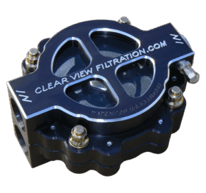 4in Hi-Flow Filter P# 410-60-B Black Anodized Image only