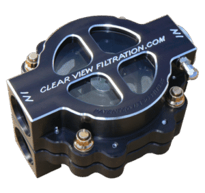 4in Dry-Sump Filter P# 445-115-B Black Anodized Image only