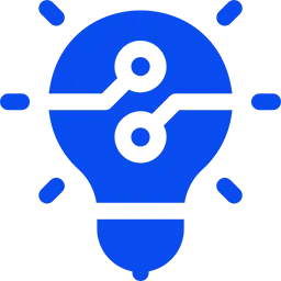 Blue lightbulb with circuit design symbolizing technology and innovation.