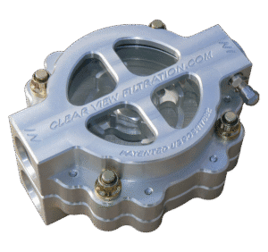 Clear-view aluminum inline filter housing