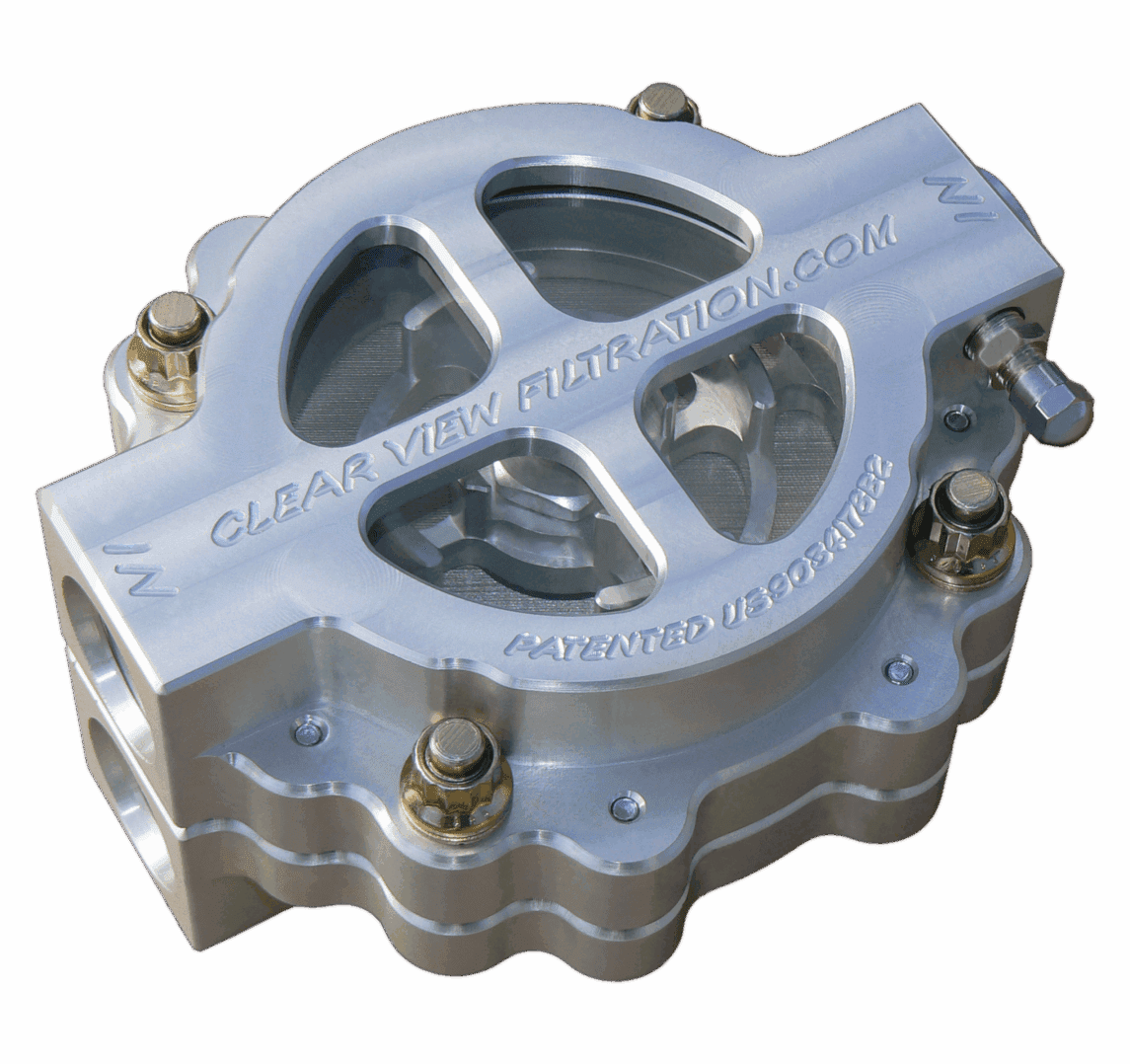 Clear-view aluminum inline filter housing