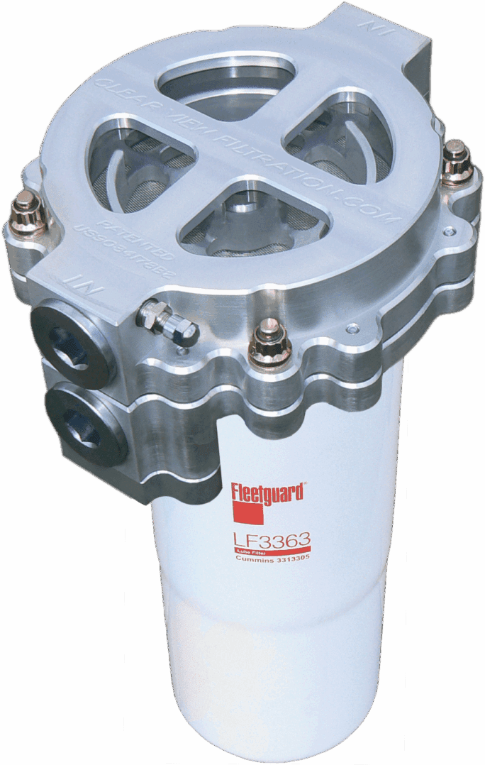 6in Screw-On Filter P# 127-380 Clear Anodized Image only