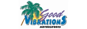 Logo featuring palm trees with 'Good Vibrations Motorsports' text.