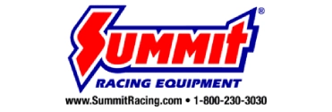 Summit Racing Equipment logo with contact info and website.