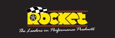 Logo with the word 'Rockets' and a checkered flag on a black background.