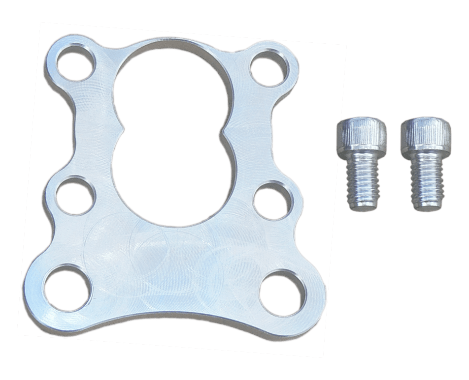 4in Mighty Prime Bracket only P# 1004 Clear Anodized Image only (png)