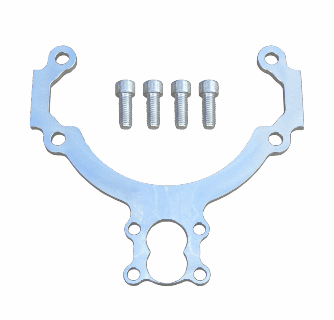 6in Mighty Prime Bracket only P# 1006 Clear Anodized Image only (png)