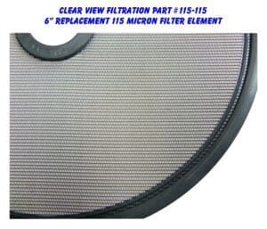 Detailed View of 6in 115 Micron Filter Element Screen P#115-115