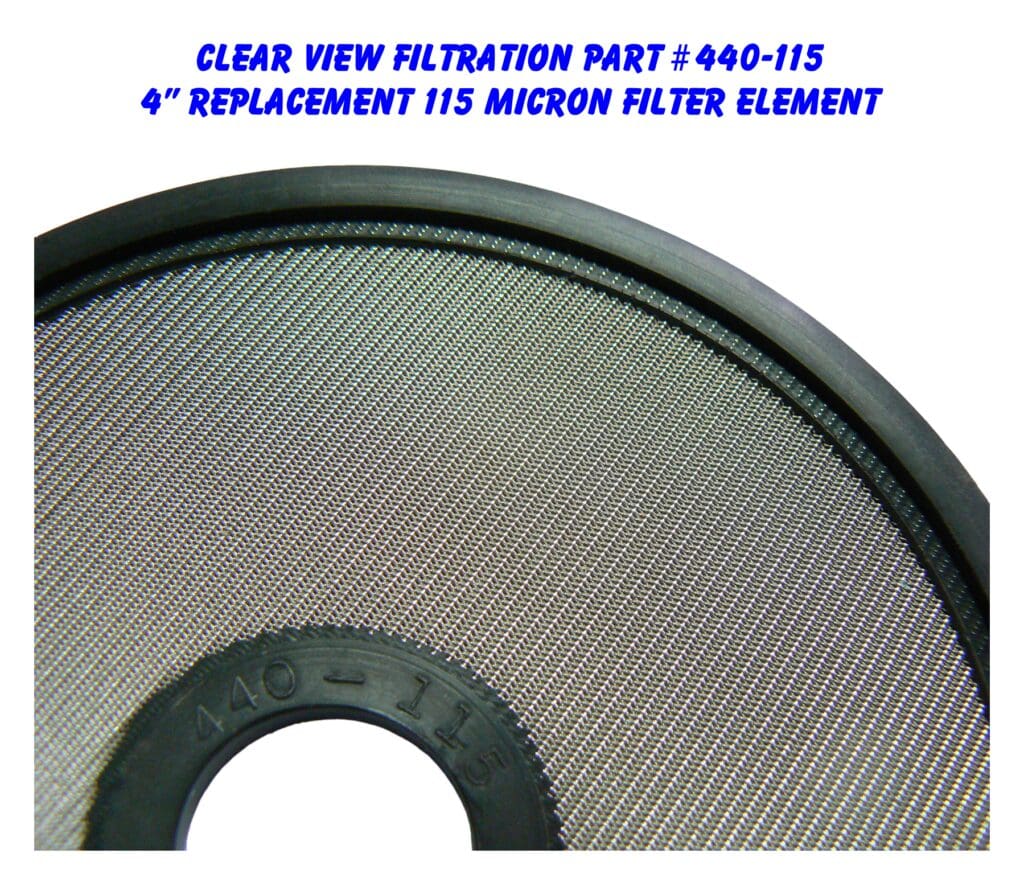 Detailed View of 4in 115 Micron Filter Element Screen P#440-115