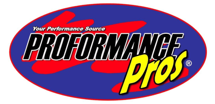 Logo with bold text 'PROFORMANCE' inside a blue oval shape.